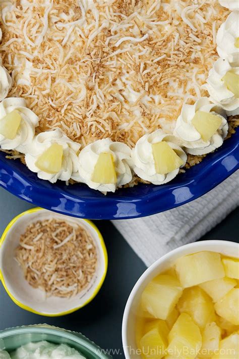 no-bake-pineapple-coconut-cream-pie-the-unlikely image