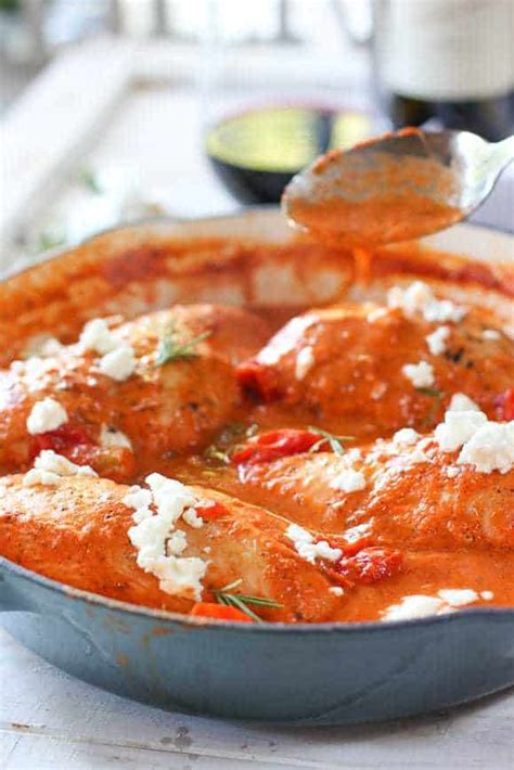 skillet-chicken-with-creamy-roasted-red-pepper-sauce image