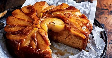 pear-ginger-upside-down-cake-recipe-australian image