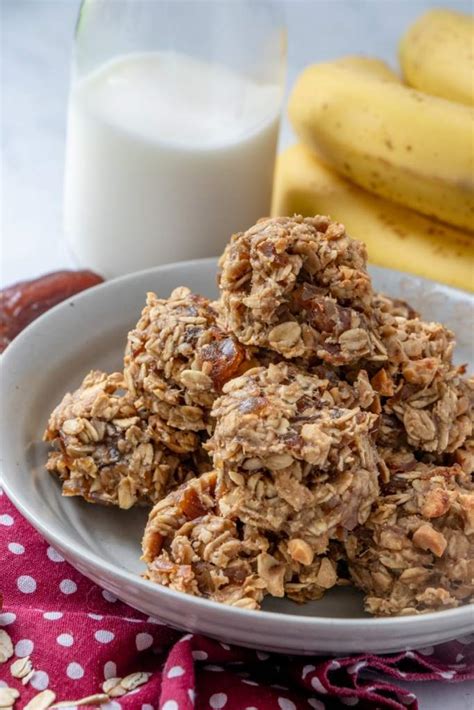 healthy-banana-peanut-butter-cookies-happy-healthy image