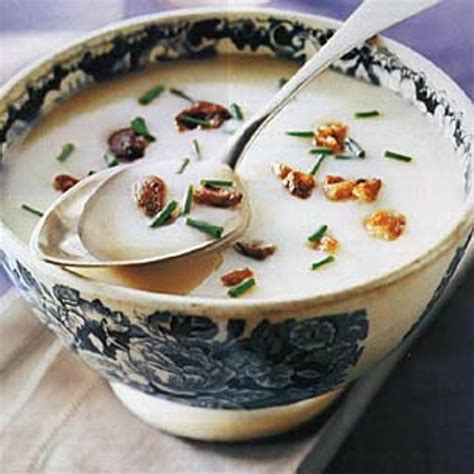 parsnip-bisque-with-crisp-chestnuts-recipe-epicurious image
