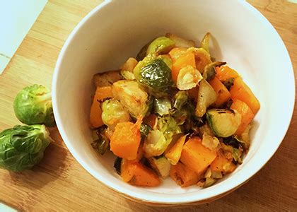 simple-roasted-brussels-with-pears-butternut-squash image