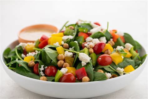 israeli-salad-with-bell-peppers-crispy-chickpeas-and-feta image