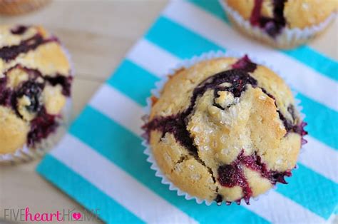 the-best-classic-blueberry-muffins-fivehearthome image