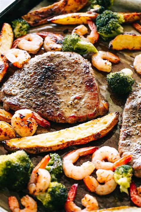 sheet-pan-steak-and-shrimp-dinner-steak image