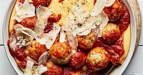chicken-meatballs-with-polenta-and-marinara-the image