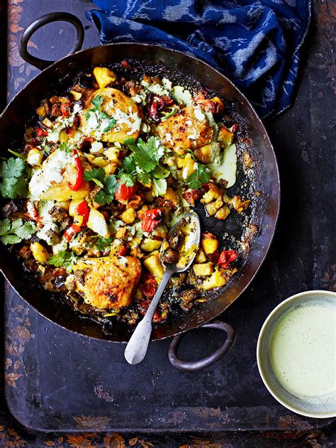 indian-spiced-potatoes-with-chicken-thighs-jamie image
