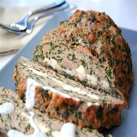 feta-stuffed-turkey-meatloaf-with-tzatziki-sauce image