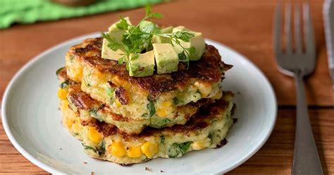 cottage-cheese-corn-and-spinach-fritters-vj-cooks image