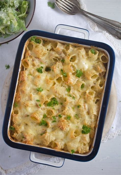 leftover-turkey-casserole-with-pasta-and-white-sauce image
