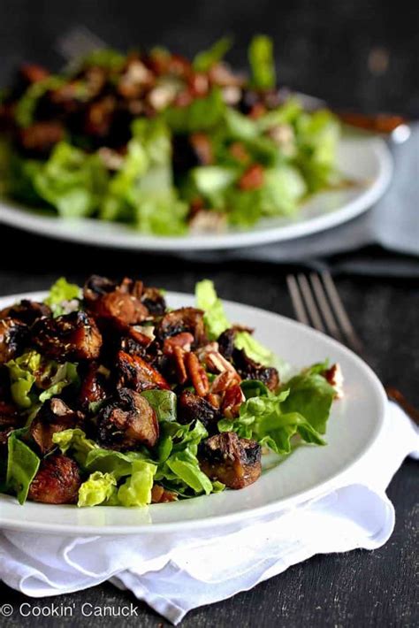 roasted-mushroom-romaine-salad-recipe-vegan image