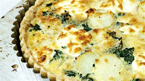 spinach-potato-and-goats-cheese-tart-rteie image