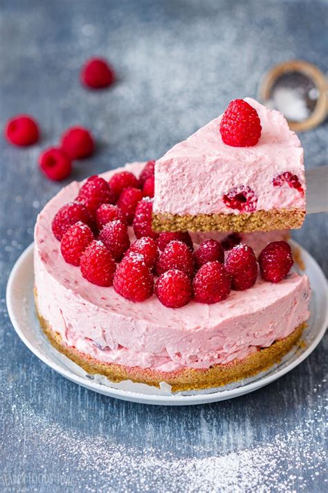 no-bake-raspberry-cheesecake-recipe-happy-foods-tube image