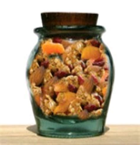 light-fruit-and-nut-granola-jar-mix-for-breakfast image