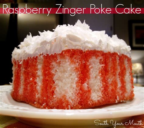 south-your-mouth-raspberry-zinger-poke-cake image