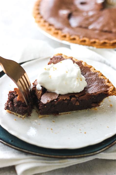 chocolate-fudge-pie-recipe-berrymaple image