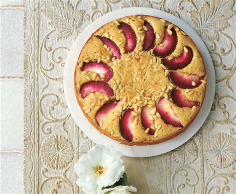 peach-pine-nut-cake-recipe-food-republic image