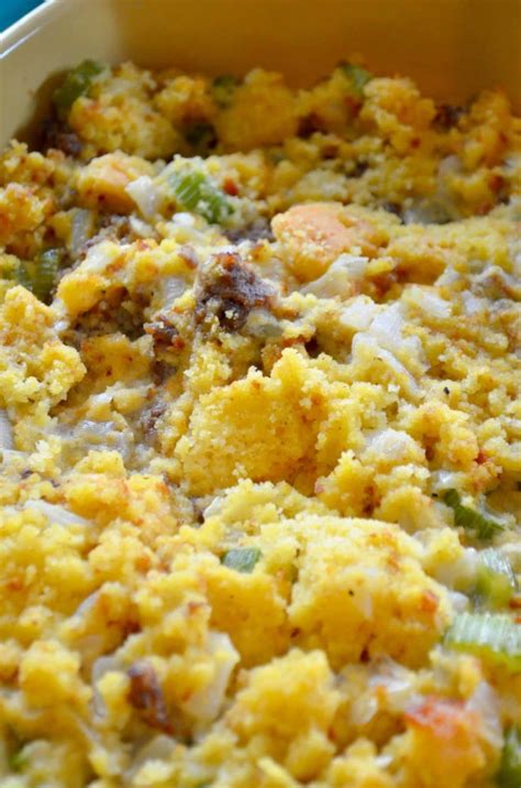 southern-cornbread-dressing-with-sausage-hot image