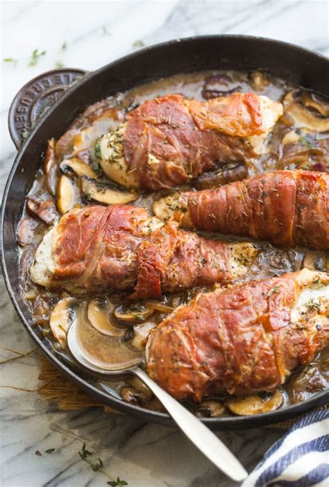 prosciutto-wrapped-chicken-with-mushrooms-a-saucy image