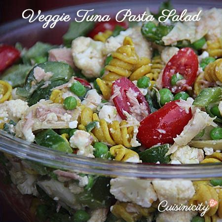 veggie-tuna-pasta-salad-cuisinicity image