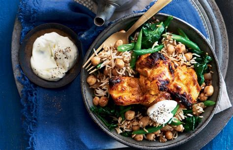 chicken-tikka-with-chickpeas-and-spinach-rice-healthy image