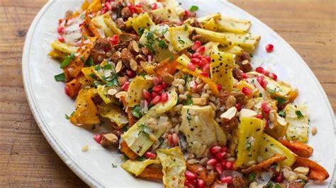 scott-conants-farro-with-roasted-root-vegetables-spiced image