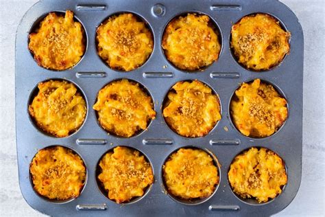 easy-baked-mac-and-cheese-cups-recipe-delicious-little image