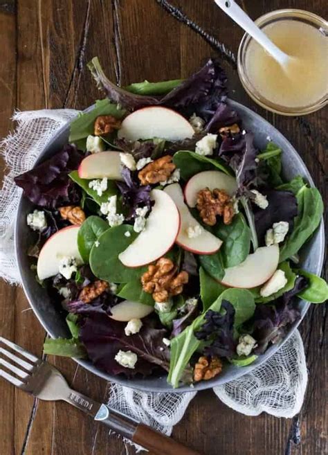 apple-blue-cheese-and-candied-walnut-salad image