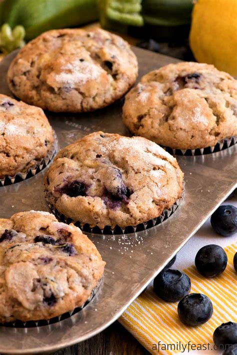lemon-blueberry-zucchini-muffins-a-family-feast image