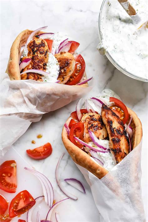 easy-chicken-gyros-with-tzatziki-sauce image