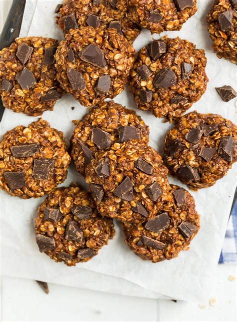 healthy-no-bake-cookies-with-peanut-butter-wellplatedcom image
