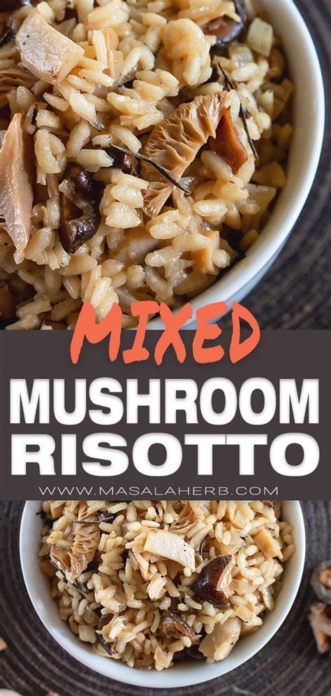 mixed-mushroom-risotto-recipe-masala-herb image