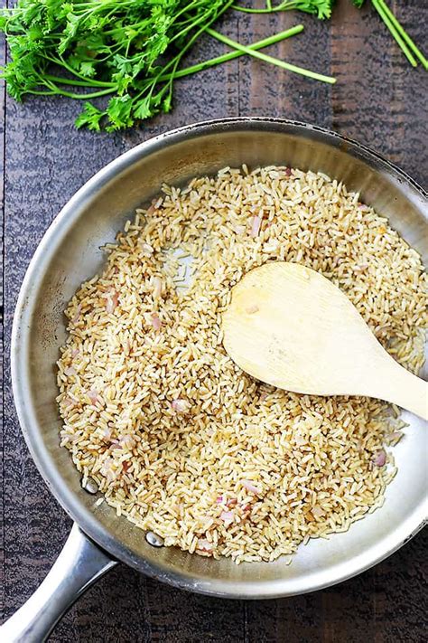 almond-brown-rice-pilaf-diethood image