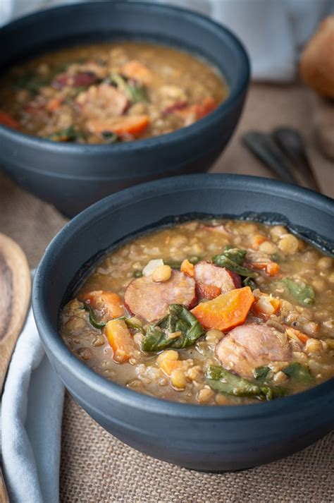 lentil-spinach-and-chourio-soup-photos-food image
