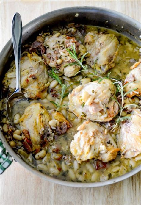 skillet-chicken-with-prosciutto-rosemary-white-beans image