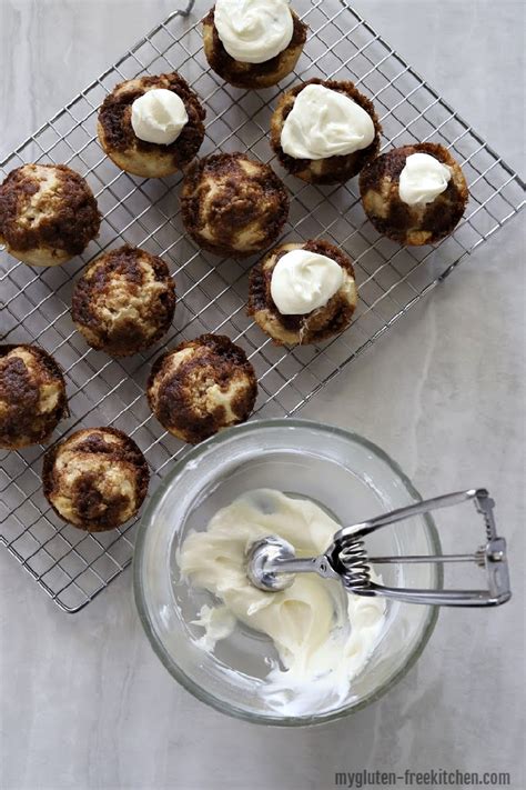 gluten-free-cinnamon-roll-muffins-with-cream-cheese image