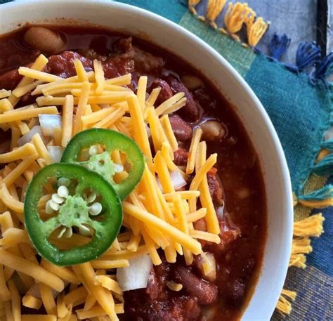 spicy-slow-cooker-chili-southern-kissed image