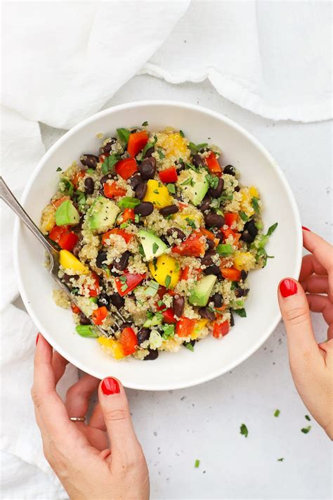 confetti-quinoa-salad-with-lime-vinaigrette-one-lovely image