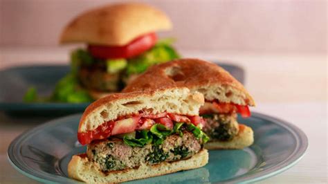 greek-feta-spinach-burgers-recipe-rachael-ray image