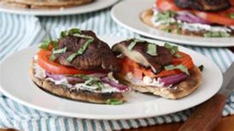 open-faced-grilled-portobello-goat-cheese-sandwiches image