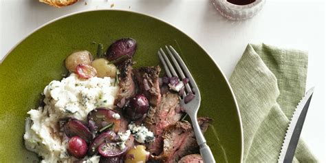 herb-garlic-crusted-flank-steak-with-pan-roasted-grapes image