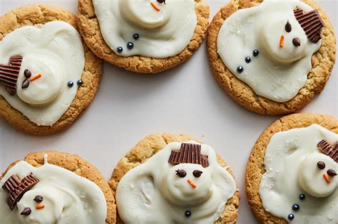 melted-snowman-peanut-butter-cookies-food-network image