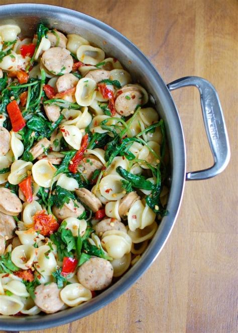 orecchiette-with-sausage-kale-and-sundried-tomato image