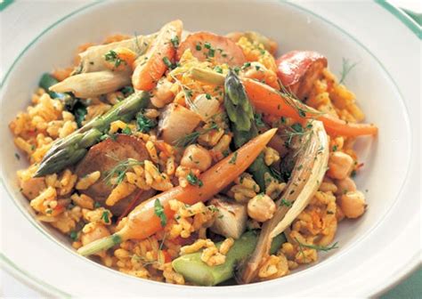 spring-vegetable-paella-recipe-bon-apptit image