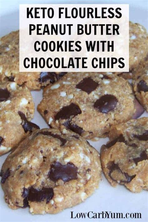keto-peanut-butter-chocolate-chip-cookies-low-carb-yum image