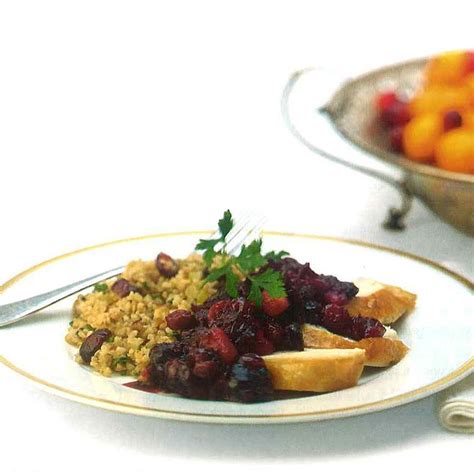 bulgur-stuffing-with-dried-cranberries-hazelnuts image
