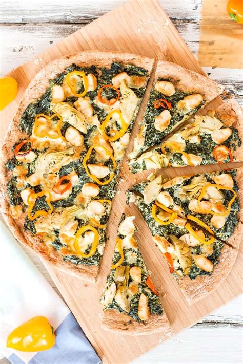 spinach-artichoke-chicken-pizza-savory-nothings image