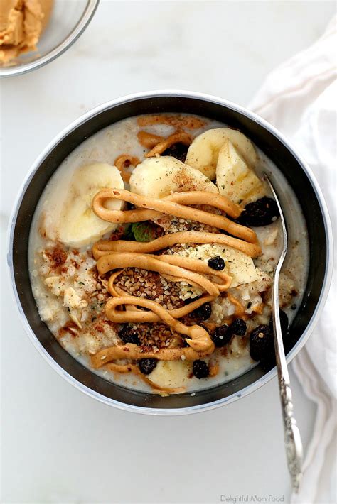 peanut-butter-oatmeal-with-bananas-and image