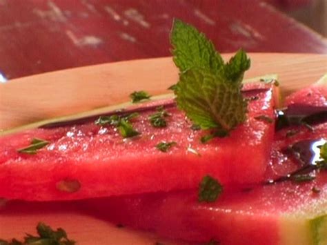 watermelon-with-sweet-balsamic-syrup-and-fresh-mint image