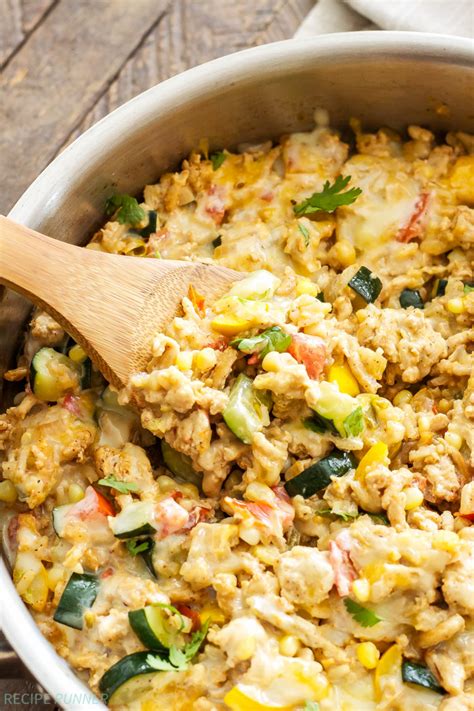 southwest-turkey-vegetable-and-rice-skillet-recipe-runner image